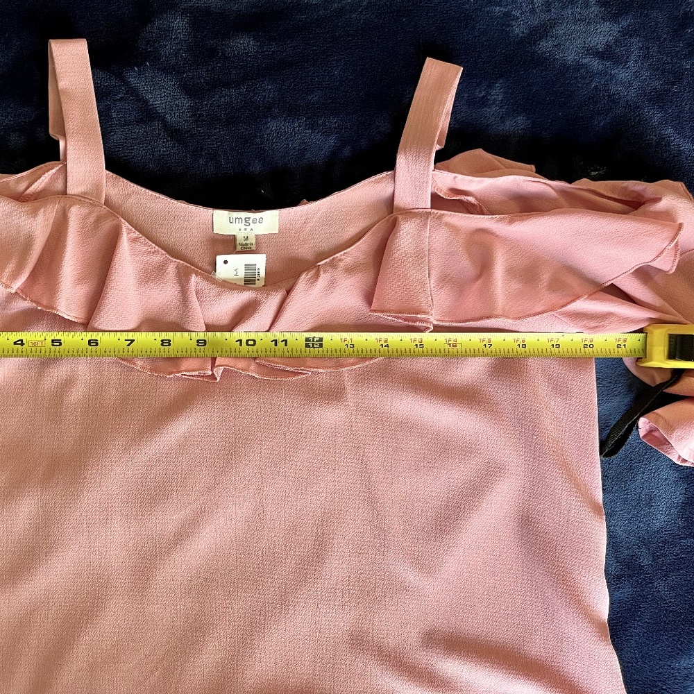 Pink Off Shoulder Ruffle Top - Picture 5 of 8